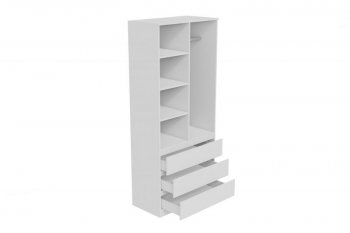 Шкаф 900 мм Мори 900.2 белый высота 2100 мм (ДСВ) в Ревде - revda.mebel-e96.ru