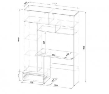 Стол компьютерный Некст-1 (СВ) в Ревде - revda.mebel-e96.ru