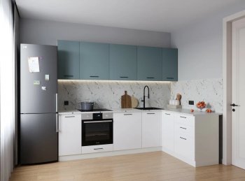 Кухонный гарнитур угловой Ниагара МДФ/ЛДСП 2600*1600 мм (Санвут) в Ревде - revda.mebel-e96.ru