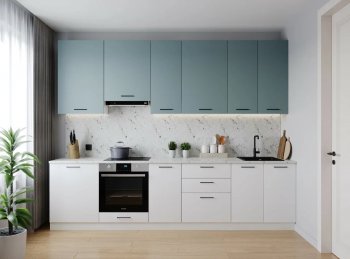 Кухонный гарнитур высокий Ниагара 3000 мм ЛДСП/МДФ (Санвут) в Ревде - revda.mebel-e96.ru