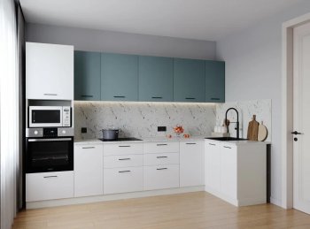 Угловой кухонный гарнитур Ниагара 3200*1400 мм МДФ/ЛДСП Sanvut в Ревде - revda.mebel-e96.ru