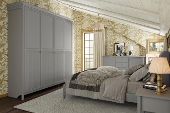 Спальный гарнитур Никеа модульный антрацит (БМ) в Ревде - revda.mebel-e96.ru