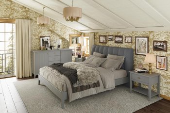 Спальный гарнитур Никеа модульный антрацит (БМ) в Ревде - revda.mebel-e96.ru
