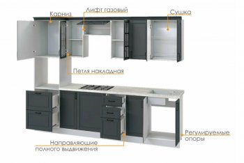 Кухонный гарнитур 3000 мм Николь-1 (Росток) в Ревде - revda.mebel-e96.ru