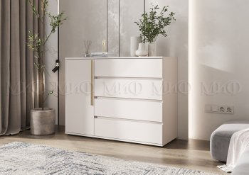 Комод 1 дверь 4 ящика (1200) Норд, кашемир (Миф) в Ревде - revda.mebel-e96.ru