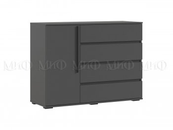 Комод 1 дверь 4 ящика (1200) Норд, графит (Миф) в Ревде - revda.mebel-e96.ru