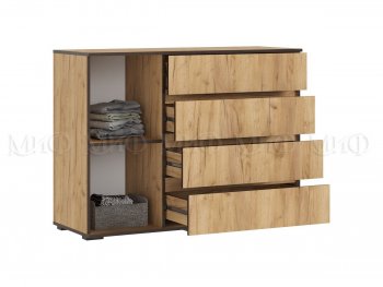 Комод 1 дверь 4 ящика (1200) Норд, дуб крафт (Миф) в Ревде - revda.mebel-e96.ru