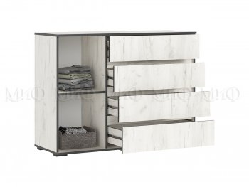 Комод 1 дверь 4 ящика (1200) Норд, крафт белый (Миф) в Ревде - revda.mebel-e96.ru