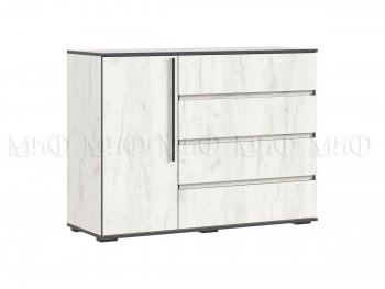 Комод 1 дверь 4 ящика (1200) Норд, крафт белый (Миф) в Ревде - revda.mebel-e96.ru