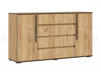 Комод 2 двери 4 ящика (1600) Норд, крафт (Миф) в Ревде - revda.mebel-e96.ru