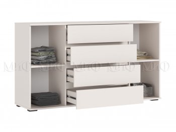 Комод 2 двери 4 ящика (1600) Норд, кашемир (Миф) в Ревде - revda.mebel-e96.ru