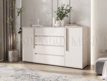 Комод 2 двери 4 ящика (1600) Норд, кашемир (Миф) в Ревде - revda.mebel-e96.ru