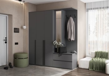 Прихожая Норд+Шкаф 1200, графит (Миф) в Ревде - revda.mebel-e96.ru