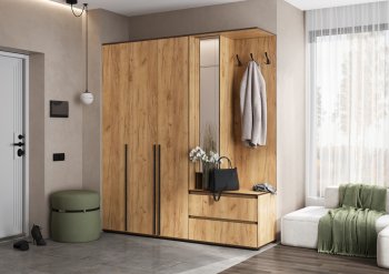 Прихожая Норд+Шкаф 1200, крафт (Миф) в Ревде - revda.mebel-e96.ru