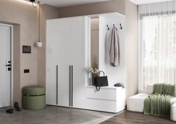 Прихожая Норд+Шкаф 1200, белый (Миф) в Ревде - revda.mebel-e96.ru