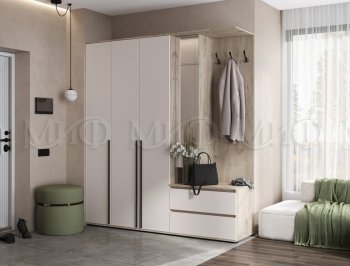 Прихожая Норд модульная крафт серый/кашемир (Миф) в Ревде - revda.mebel-e96.ru