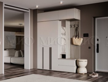Прихожая Норд модульная крафт серый/кашемир (Миф) в Ревде - revda.mebel-e96.ru