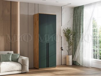 Шкаф 800 мм 2-х ств. Норд крафт/изумруд (Миф) в Ревде - revda.mebel-e96.ru