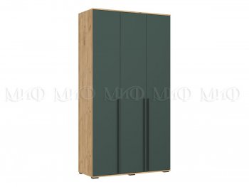 Шкаф 1200 мм 3-х ств. Норд дуб крафт/изумруд (Миф) в Ревде - revda.mebel-e96.ru