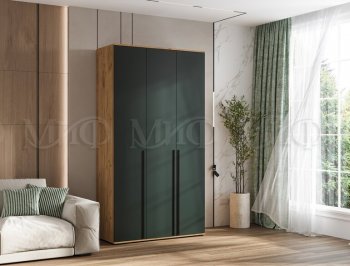 Шкаф 1200 мм 3-х ств. Норд дуб крафт/изумруд (Миф) в Ревде - revda.mebel-e96.ru
