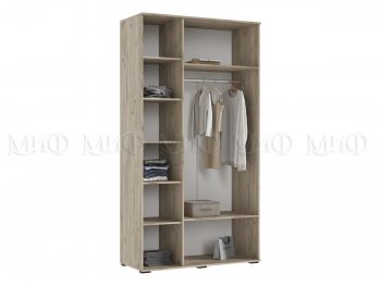 Шкаф 1200 мм 3-х ств. Норд крафт серый/кашемир (Миф) в Ревде - revda.mebel-e96.ru