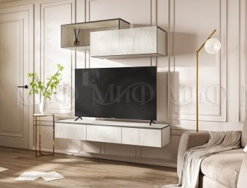 Стенка Норд-2 дуб крафт белый (Миф) в Ревде - revda.mebel-e96.ru