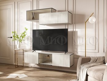 Стенка Норд-1 дуб крафт белый (Миф) в Ревде - revda.mebel-e96.ru