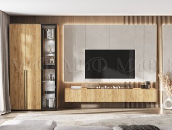 Стенка Норд дуб крафт (Миф) в Ревде - revda.mebel-e96.ru