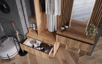 Шкаф 800+Тумба с зеркалом Норд (Миф) в Ревде - revda.mebel-e96.ru