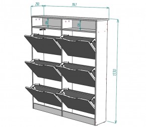 Обувница W18 (Белый) в Ревде - revda.mebel-e96.ru