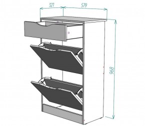 Обувница W22 (Белый) в Ревде - revda.mebel-e96.ru