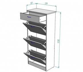 Обувница W23 (ДМ) в Ревде - revda.mebel-e96.ru