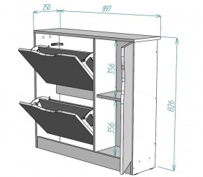 Обувница W32 (ДВ) в Ревде - revda.mebel-e96.ru