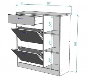 Обувница W33 (ДВ) в Ревде - revda.mebel-e96.ru