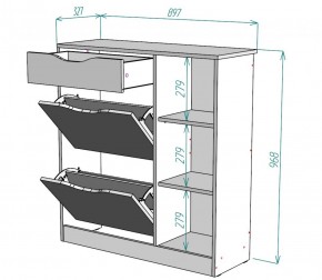 Обувница W34 (Белый) в Ревде - revda.mebel-e96.ru