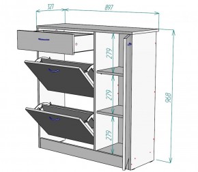 Обувница W35 (ДМ) в Ревде - revda.mebel-e96.ru