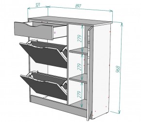 Обувница W36 (ДМ) в Ревде - revda.mebel-e96.ru