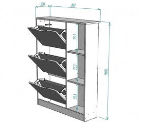 Обувница W38 (Белый) в Ревде - revda.mebel-e96.ru