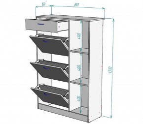 Обувница W41 (ДМ) в Ревде - revda.mebel-e96.ru