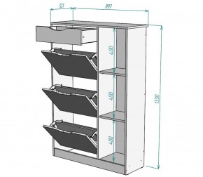 Обувница W42 (Белый) в Ревде - revda.mebel-e96.ru