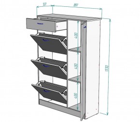 Обувница W43 (Белый) в Ревде - revda.mebel-e96.ru