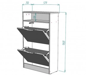 Обувница W6 (ДВ) в Ревде - revda.mebel-e96.ru