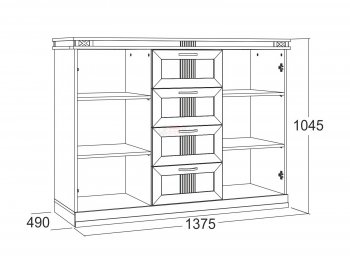 Комод Ольга-18 в Ревде - revda.mebel-e96.ru