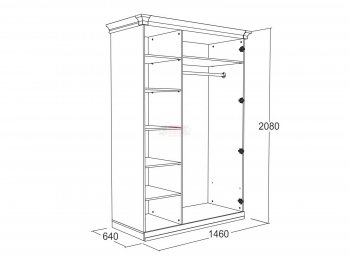 Шкаф 1500 мм Ольга-18 в Ревде - revda.mebel-e96.ru