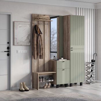 Прихожая Олива ПР-04 эвкалипт софт (БТС) в Ревде - revda.mebel-e96.ru