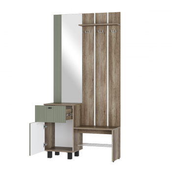 Прихожая Олива эвкалипт софт, модульная (БТС) в Ревде - revda.mebel-e96.ru