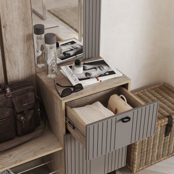 Прихожая Олива ПР-04 муссон софт (БТС) в Ревде - revda.mebel-e96.ru