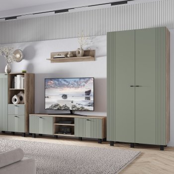 Тумба под ТВ Олива ТБ-09 эвкалипт софт (БТС) в Ревде - revda.mebel-e96.ru