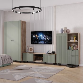 Шкаф 900 мм Олива ШК-16 эвкалипт софт (БТС) в Ревде - revda.mebel-e96.ru