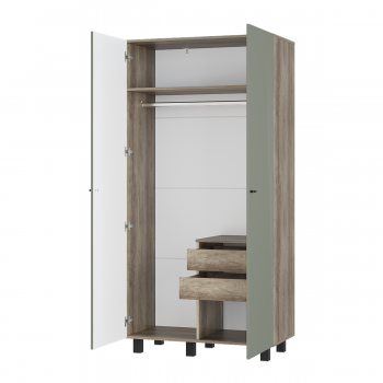 Стенка Олива комп.3 эвкалипт софт (БТС) в Ревде - revda.mebel-e96.ru